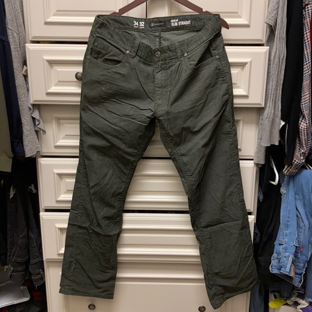 INC Berlin Slim Straight corduroy pants 34x30
